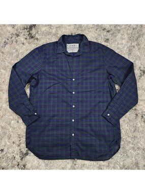 Frank & Eileen Joedy Plaid Shirt Women's Size Small Boyfriend Oversized Button